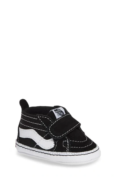 Shop Vans 'sk8-hi' Crib Sneaker In Black/ True White