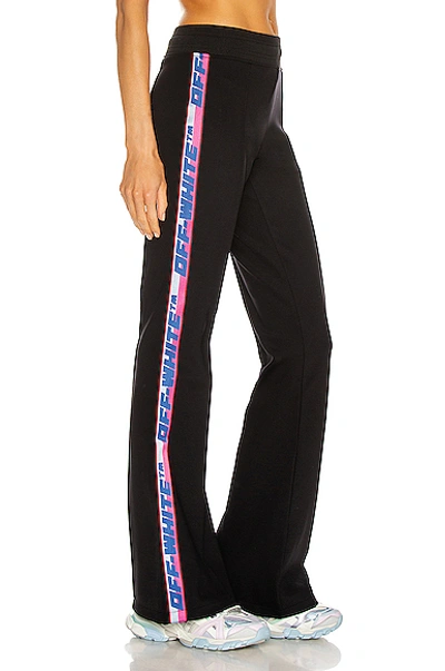 Shop Off-white Athleisure Track Pant In Black & White