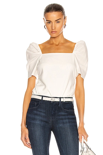 Shop Frame Betty Top In Off White