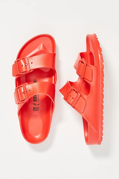 Birkenstock Arizona Eva Sliders In Bright Red | ModeSens