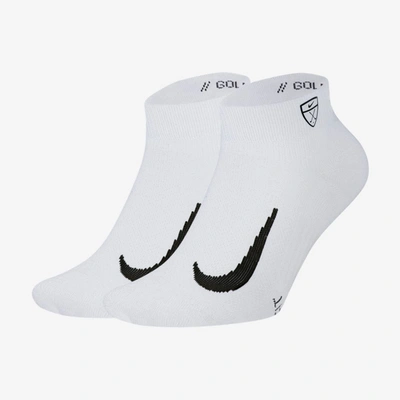 Nike Multiplier Low Golf Quarter Socks In White