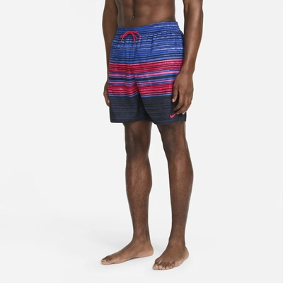 Shop Nike Men's 7" Swim Trunks In Midnight Navy