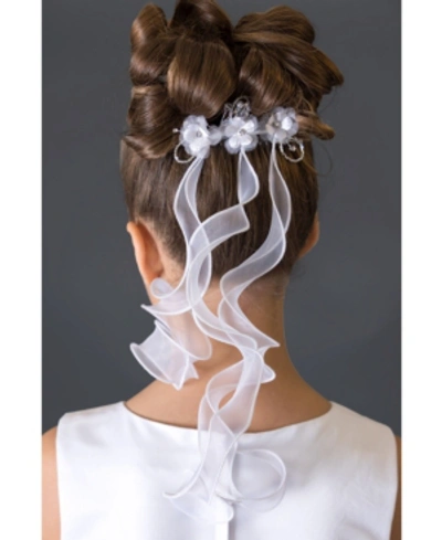 Shop Us Angels Triple Flower Veil Comb In White