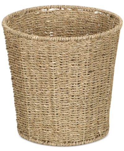 Shop Household Essentials Seagrass Wicker Waste Basket In Brown