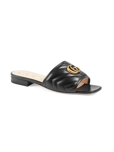 Shop Gucci Jolie Flat Sandals In Cuir