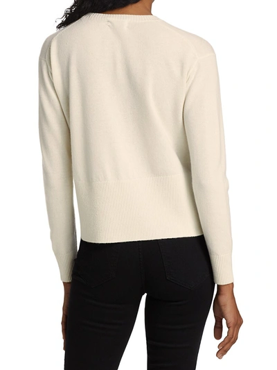 Shop Co Essentials Cropped Wool & Cashmere Knit Sweater In Black