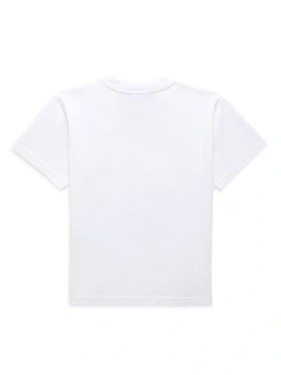 Shop Balenciaga Little Kid's & Kid's Graphic Logo T-shirt In White