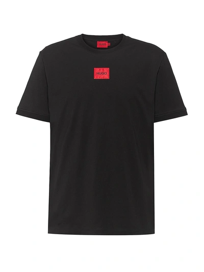 Shop Hugo Logo T-shirt In Black