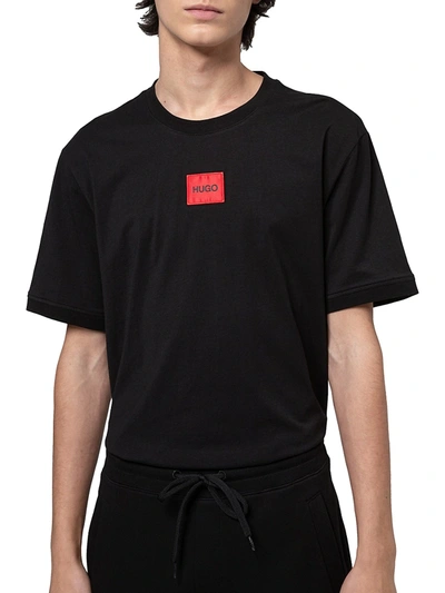 Hugo Boss Diragolino212 Label Logo Mens T-shirt Nos In Black