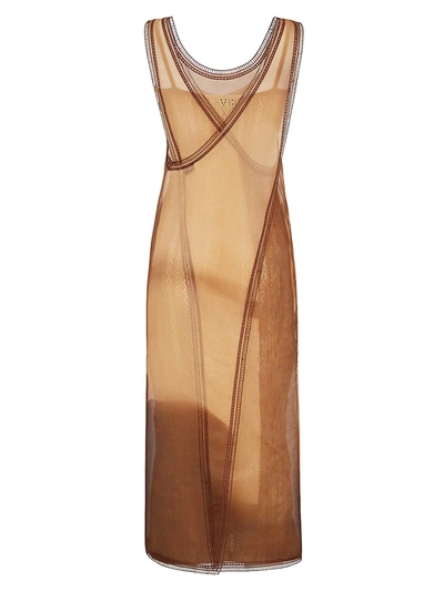 Shop Fendi Sunset Shade Midi Dress In Pisces