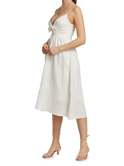 Shop A.l.c Daniela Linen A-line Dress In White