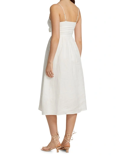 Shop A.l.c Daniela Linen A-line Dress In White