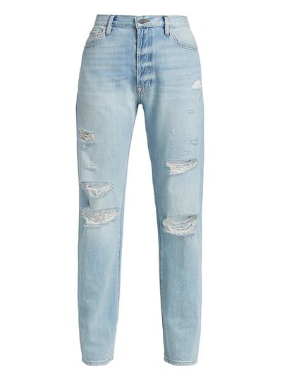 Shop Frame Women's Le Slouch High-rise Ripped Jeans In Natoma