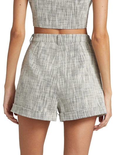 Shop Cinq À Sept Galena Tailored Shorts In Black Ivory