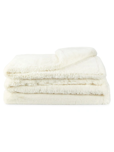 Shop Apparis Shirley Faux Fur Blanket In Blush