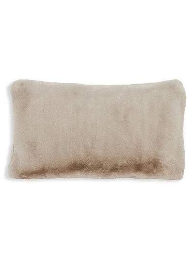 Shop Apparis Cicly Faux Fur Pillowcase In Ivory