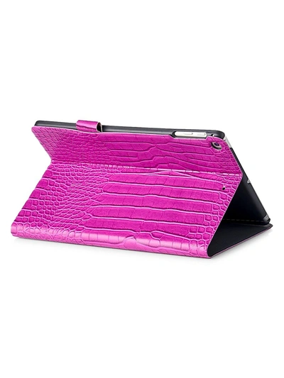 Shop Chic Geeks Faux Crocodile Ipad Case In Orchid