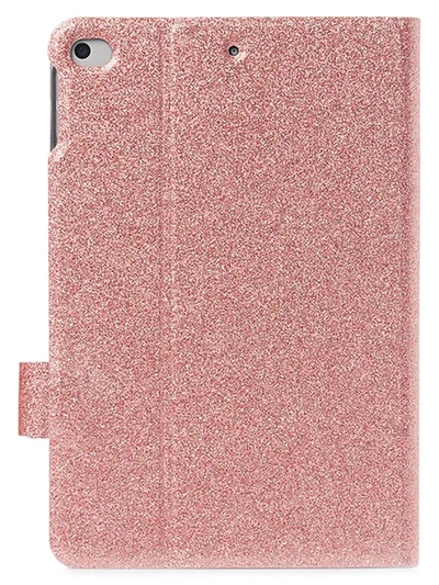 Shop Chic Geeks Glitter Ipad Case In Rose Gold