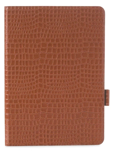 Shop Chic Geeks Faux Crocodile Ipad Case In Brown