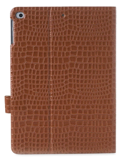 Shop Chic Geeks Faux Crocodile Ipad Case In Brown