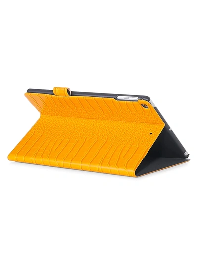 Shop Chic Geeks Faux Crocodile Ipad Case In Canary