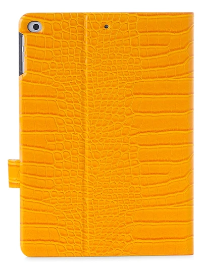 Shop Chic Geeks Faux Crocodile Ipad Case In Canary