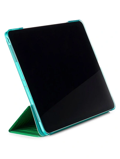 Shop Chic Geeks Crocodile-embossed 12.9-inch Ipad Pro Case In Emerald