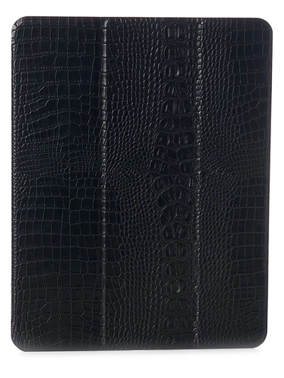 Shop Chic Geeks Crocodile-embossed 12.9-inch Ipad Pro Case In Black