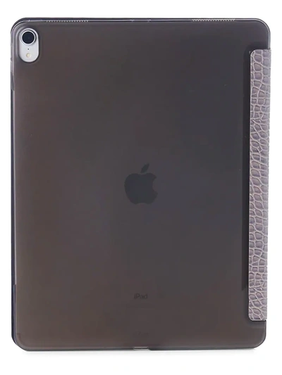 Shop Chic Geeks Crocodile-embossed 12.9-inch Ipad Pro Case In Greyson
