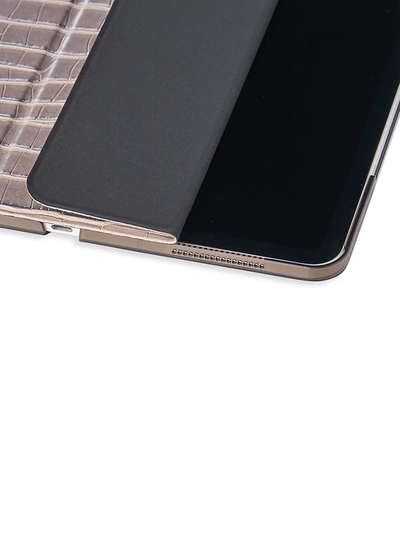 Shop Chic Geeks Crocodile-embossed 12.9-inch Ipad Pro Case In Greyson