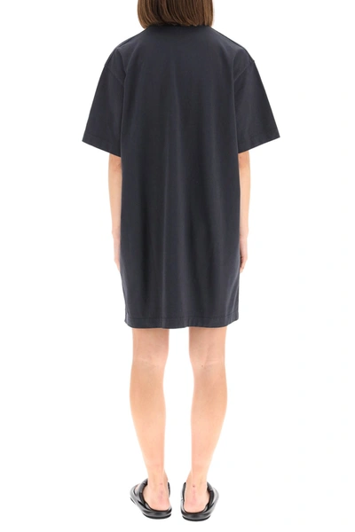 Shop Acne Studios T-shirt Dress With Logo In Black