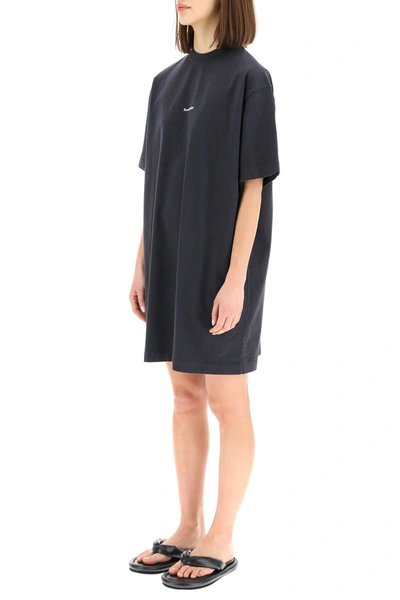Shop Acne Studios T-shirt Dress With Logo In Black