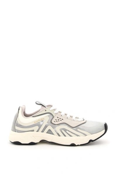 Shop Acne Studios Trail Ripstop N3w Sneakers In White Ivory Ivory