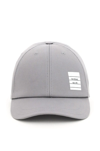 Shop Thom Browne Classic Baseball Cap In Med Grey