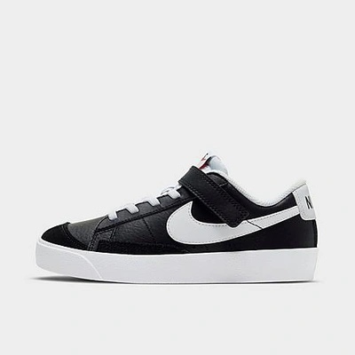 Shop Nike Little Kids' Blazer Low '77 Casual Shoes In Black/white-black-white