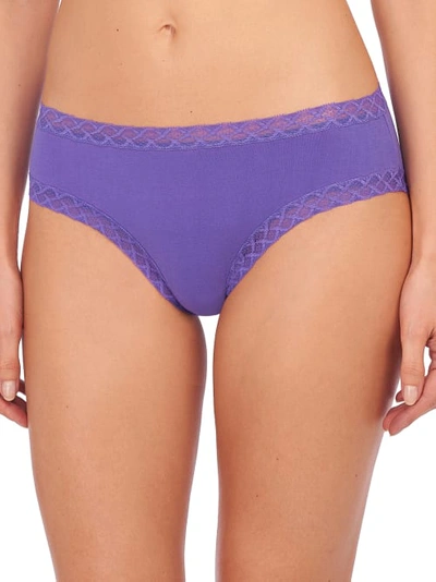 Shop Natori Bliss Cotton Girl Brief In Electric Purple