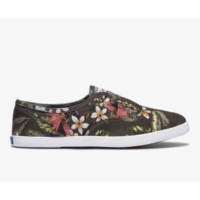 Shop Keds Chillax Feat. Organic Cotton Tropical Washable In Black Multi