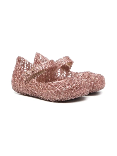Shop Mini Melissa Campana Papel Sandals In Pink