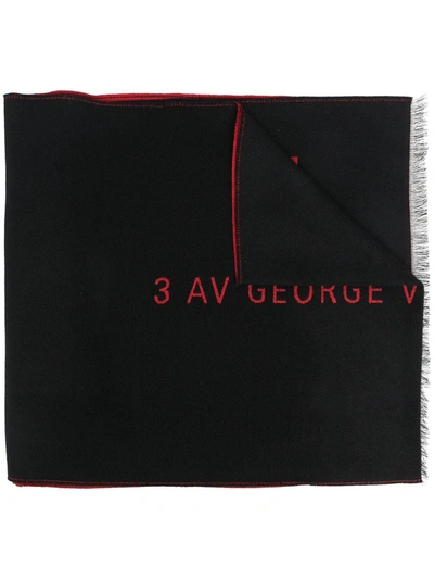 Shop Givenchy Embroidered-logo Wool Scarf In Red