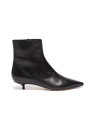 Shop Aeyde 'ina' Leather Ankle Boots In Black