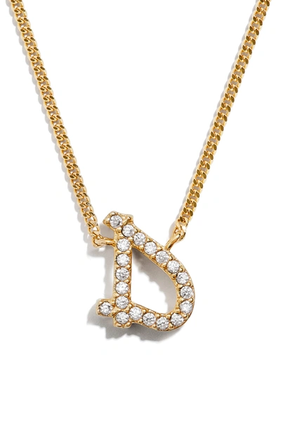 Shop Baublebar Crystal Graffiti Initial Pendant Necklace In Gold D