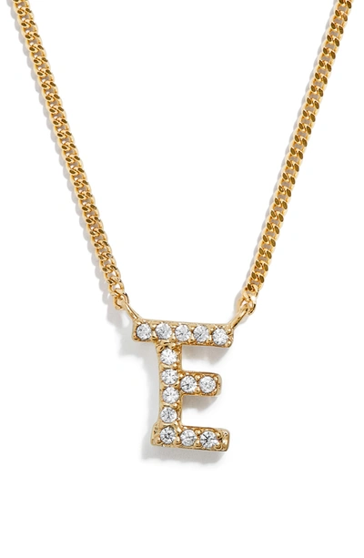 Shop Baublebar Crystal Graffiti Initial Pendant Necklace In Gold E
