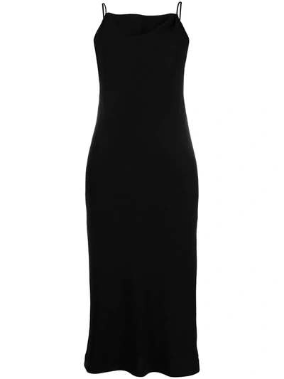 Shop Iro Cut-out Sleeveless Midi Dress In Black