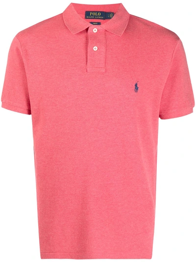Shop Polo Ralph Lauren Logo-embroidered Polo Shirt In Red