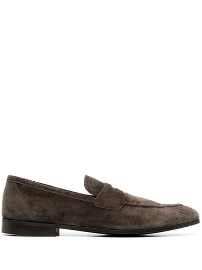 Shop Henderson Baracco Penny Slip-on Loafers In Brown