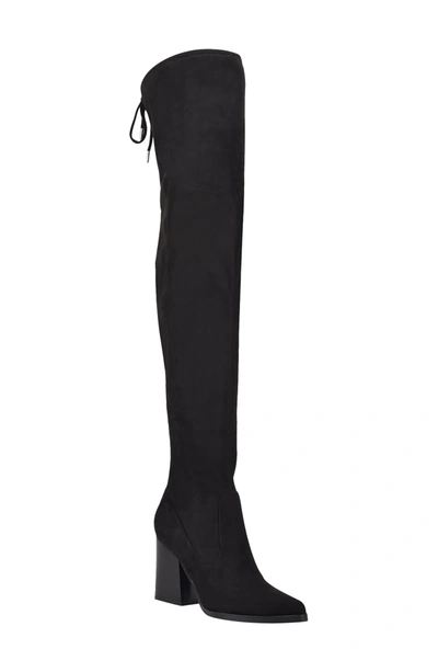 Shop Marc Fisher Ltd Octavie Over The Knee Boot In Black Suede