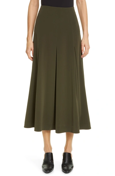 Shop Co Pleated Midi Skirt In Forest