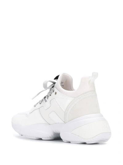 Shop Hogan Interaction Leather Sneakers In White