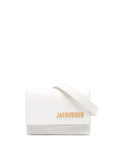 Shop Jacquemus La Centure Leather Beltbag In White