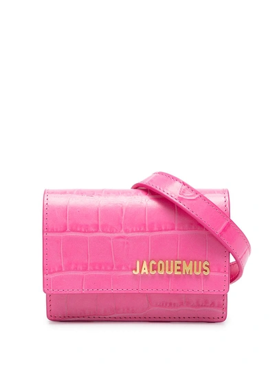 Shop Jacquemus La Centure Leather Beltbag In Pink